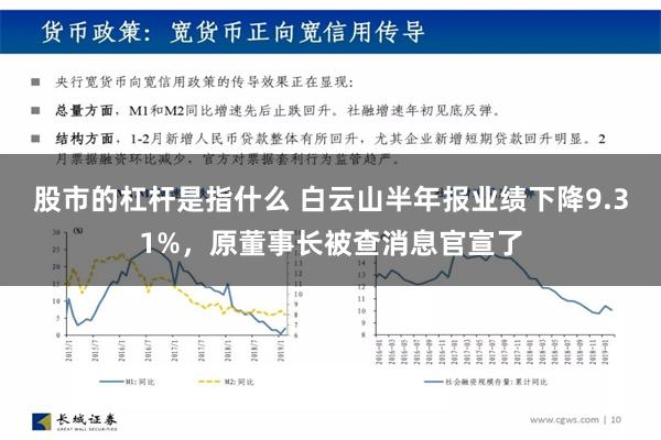 股市的杠杆是指什么 白云山半年报业绩下降9.31%，原董事长被查消息官宣了