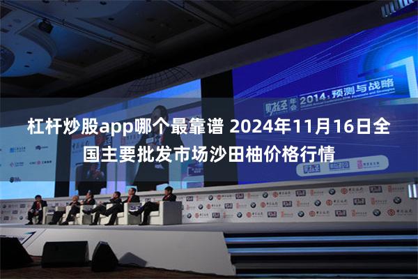 杠杆炒股app哪个最靠谱 2024年11月16日全国主要批发市场沙田柚价格行情