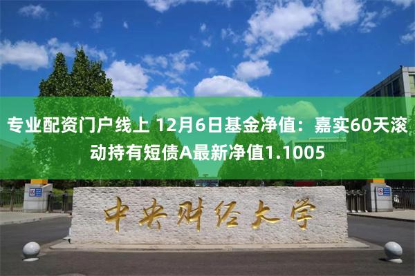 专业配资门户线上 12月6日基金净值：嘉实60天滚动持有短债A最新净值1.1005