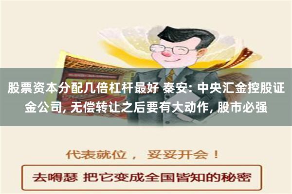 股票资本分配几倍杠杆最好 秦安: 中央汇金控股证金公司, 无偿转让之后要有大动作, 股市必强